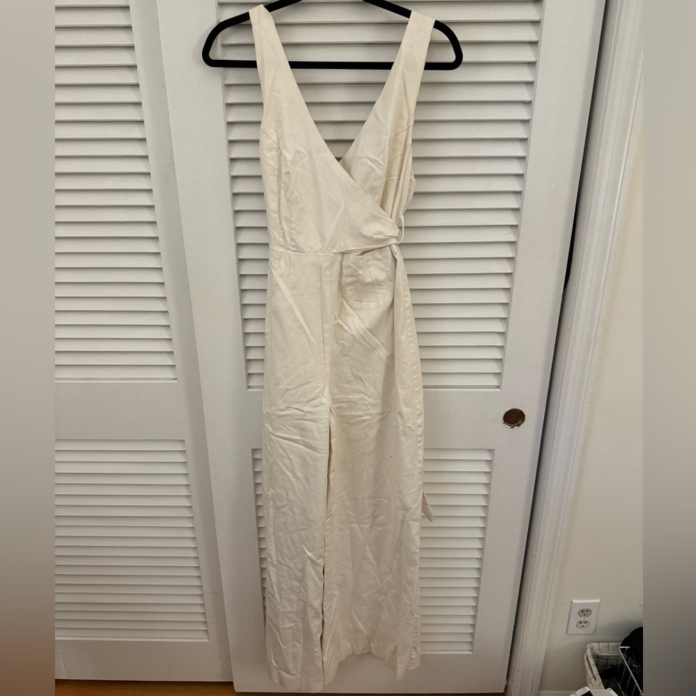 Anthropologie white jumpsuit